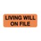 Nevs Living Will On File 7/8" x 2-1/4" Flr Orange w/Black N-2127 - alternate 1
